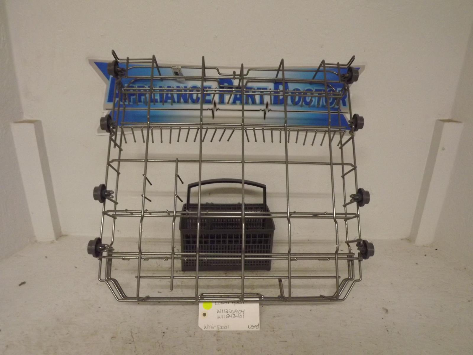Whirlpool Dishwasher W11226904 W11243401 Lower Rack Used Whirlpool Dishwasher W11226904 W11243401 Lower Rack Used